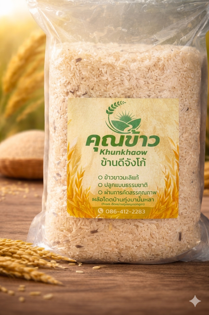 คุณข้าวดีจังโก้ ข้าวกข.43(น้ำตาลน้อย) คุณข้าวดีจังโก้ ข้าวกข.43(น้ำตาลน้อย)